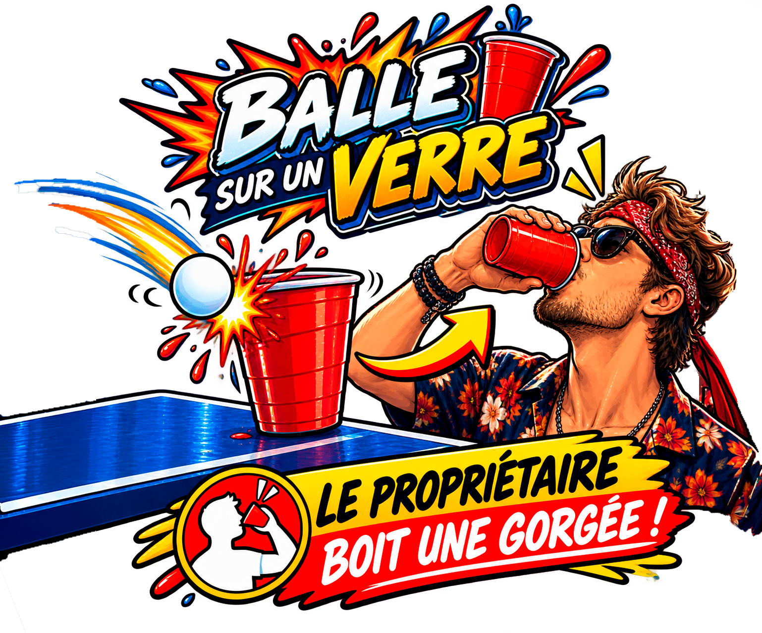Balle sur un verre